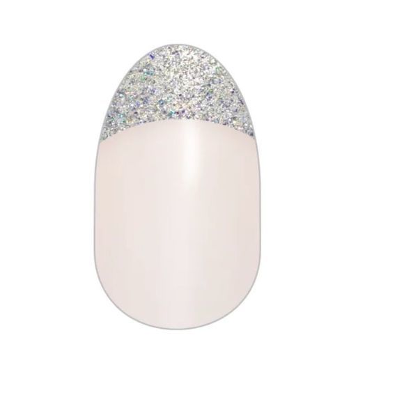 Color Street | We’re Meant to Oui - sparkling silver glitter tips, French Mani - Picture 8 of 9
